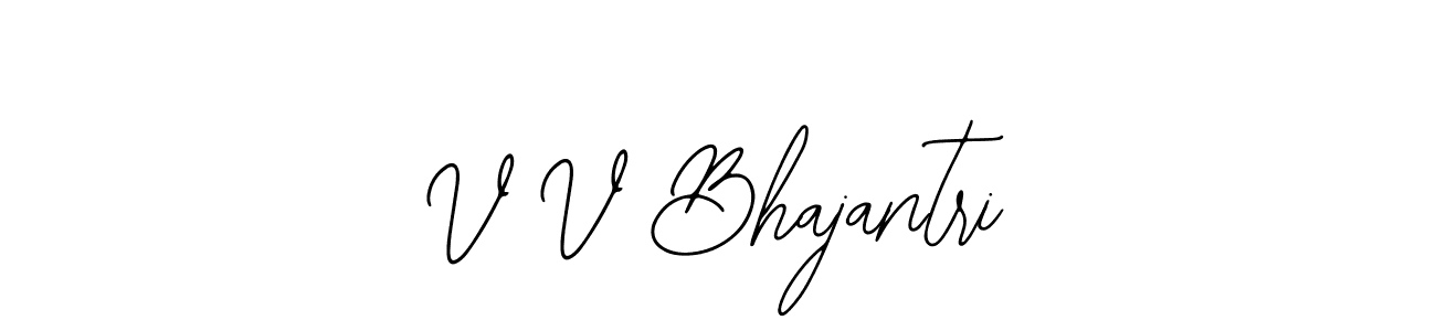 Use a signature maker to create a handwritten signature online. With this signature software, you can design (Bearetta-2O07w) your own signature for name V V Bhajantri. V V Bhajantri signature style 12 images and pictures png