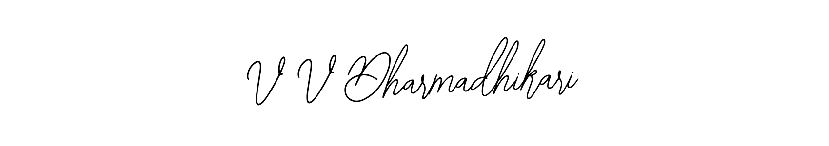 Make a beautiful signature design for name V V Dharmadhikari. With this signature (Bearetta-2O07w) style, you can create a handwritten signature for free. V V Dharmadhikari signature style 12 images and pictures png