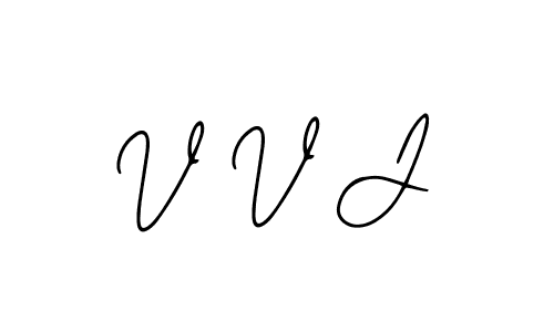 Design your own signature with our free online signature maker. With this signature software, you can create a handwritten (Bearetta-2O07w) signature for name V V J. V V J signature style 12 images and pictures png