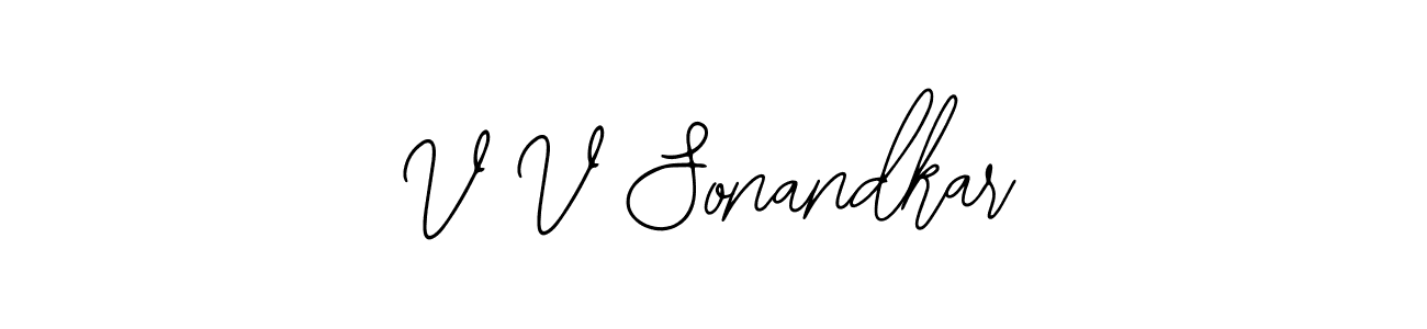 V V Sonandkar stylish signature style. Best Handwritten Sign (Bearetta-2O07w) for my name. Handwritten Signature Collection Ideas for my name V V Sonandkar. V V Sonandkar signature style 12 images and pictures png