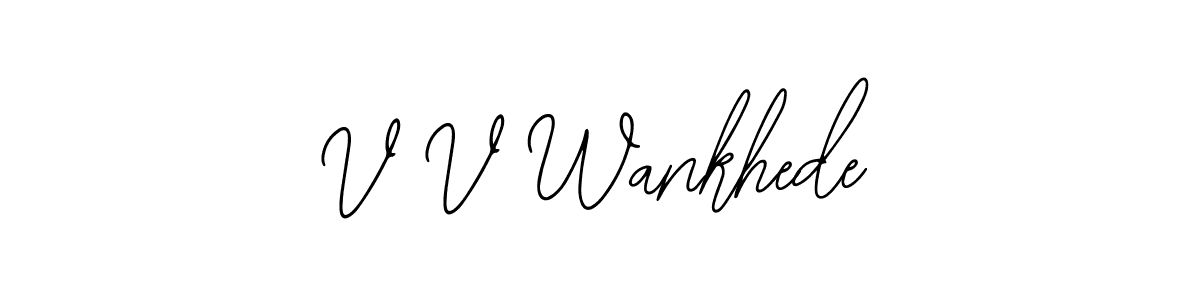 V V Wankhede stylish signature style. Best Handwritten Sign (Bearetta-2O07w) for my name. Handwritten Signature Collection Ideas for my name V V Wankhede. V V Wankhede signature style 12 images and pictures png