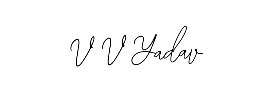 Make a beautiful signature design for name V V Yadav. Use this online signature maker to create a handwritten signature for free. V V Yadav signature style 12 images and pictures png