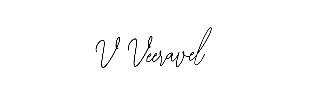 Also we have V Veeravel name is the best signature style. Create professional handwritten signature collection using Bearetta-2O07w autograph style. V Veeravel signature style 12 images and pictures png