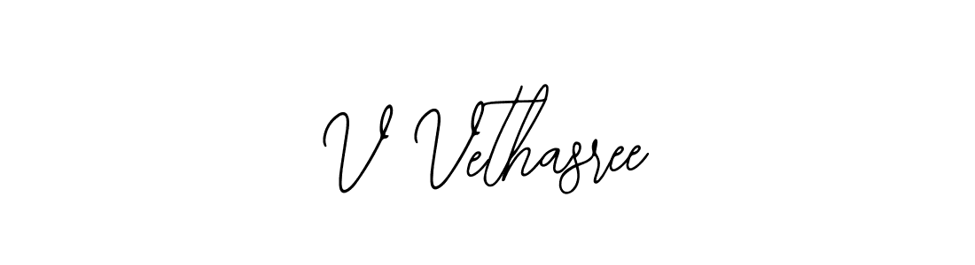 The best way (Bearetta-2O07w) to make a short signature is to pick only two or three words in your name. The name V Vethasree include a total of six letters. For converting this name. V Vethasree signature style 12 images and pictures png