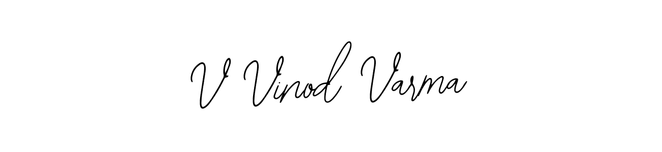 You should practise on your own different ways (Bearetta-2O07w) to write your name (V Vinod Varma) in signature. don't let someone else do it for you. V Vinod Varma signature style 12 images and pictures png