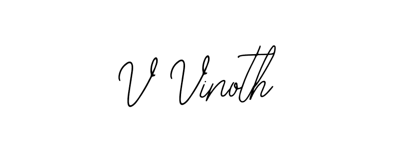 if you are searching for the best signature style for your name V Vinoth. so please give up your signature search. here we have designed multiple signature styles  using Bearetta-2O07w. V Vinoth signature style 12 images and pictures png