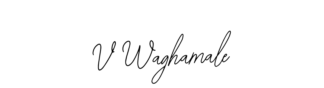 Design your own signature with our free online signature maker. With this signature software, you can create a handwritten (Bearetta-2O07w) signature for name V Waghamale. V Waghamale signature style 12 images and pictures png