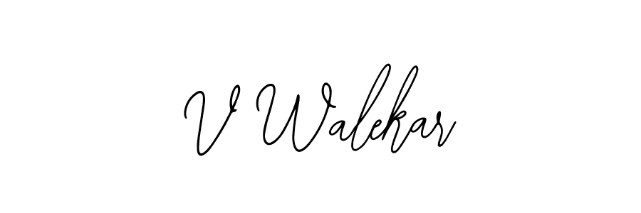 Also we have V Walekar name is the best signature style. Create professional handwritten signature collection using Bearetta-2O07w autograph style. V Walekar signature style 12 images and pictures png