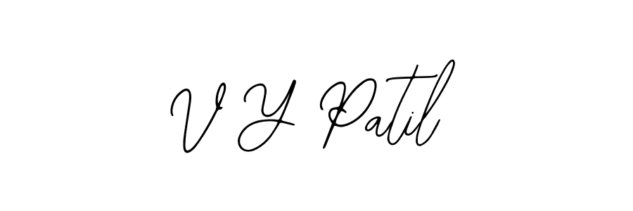 Also You can easily find your signature by using the search form. We will create V Y Patil name handwritten signature images for you free of cost using Bearetta-2O07w sign style. V Y Patil signature style 12 images and pictures png