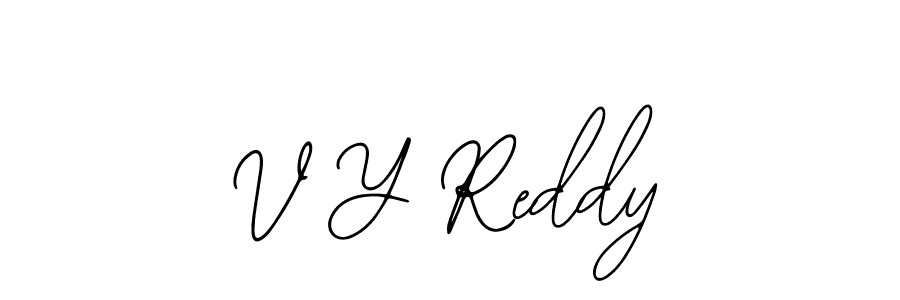 Bearetta-2O07w is a professional signature style that is perfect for those who want to add a touch of class to their signature. It is also a great choice for those who want to make their signature more unique. Get V Y Reddy name to fancy signature for free. V Y Reddy signature style 12 images and pictures png