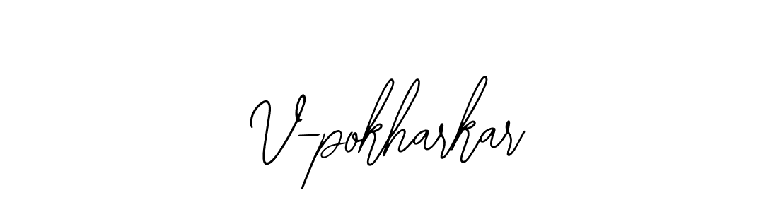 How to make V-pokharkar signature? Bearetta-2O07w is a professional autograph style. Create handwritten signature for V-pokharkar name. V-pokharkar signature style 12 images and pictures png