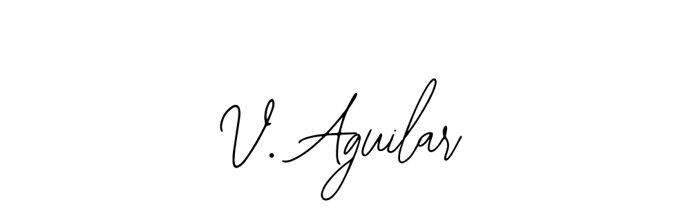 Use a signature maker to create a handwritten signature online. With this signature software, you can design (Bearetta-2O07w) your own signature for name V. Aguilar. V. Aguilar signature style 12 images and pictures png