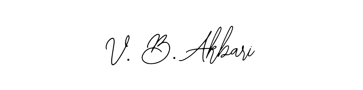 Create a beautiful signature design for name V. B. Akbari. With this signature (Bearetta-2O07w) fonts, you can make a handwritten signature for free. V. B. Akbari signature style 12 images and pictures png
