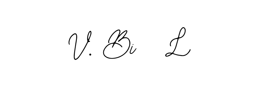 Make a beautiful signature design for name V. Bi   L. With this signature (Bearetta-2O07w) style, you can create a handwritten signature for free. V. Bi   L signature style 12 images and pictures png