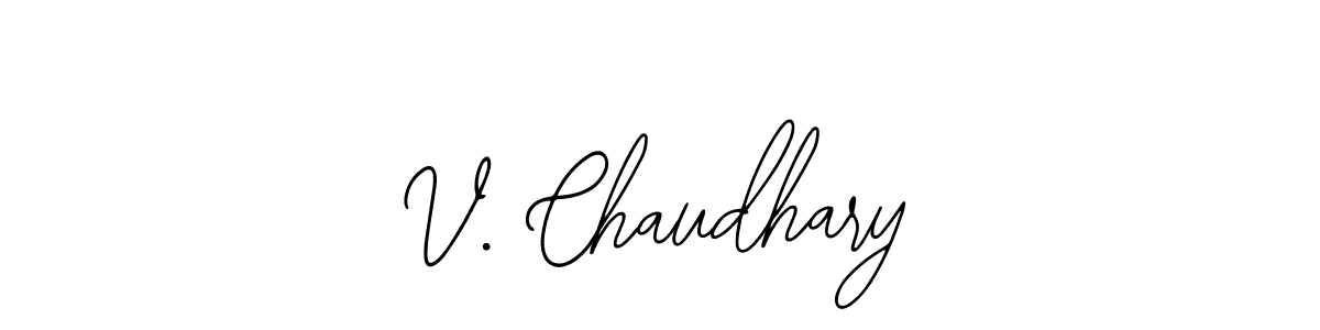 The best way (Bearetta-2O07w) to make a short signature is to pick only two or three words in your name. The name V. Chaudhary include a total of six letters. For converting this name. V. Chaudhary signature style 12 images and pictures png