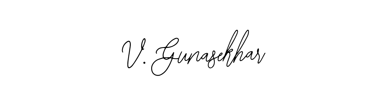 How to make V. Gunasekhar signature? Bearetta-2O07w is a professional autograph style. Create handwritten signature for V. Gunasekhar name. V. Gunasekhar signature style 12 images and pictures png