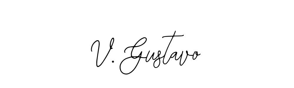 Create a beautiful signature design for name V. Gustavo. With this signature (Bearetta-2O07w) fonts, you can make a handwritten signature for free. V. Gustavo signature style 12 images and pictures png