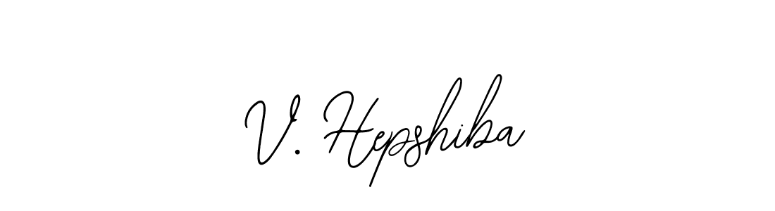 Create a beautiful signature design for name V. Hepshiba. With this signature (Bearetta-2O07w) fonts, you can make a handwritten signature for free. V. Hepshiba signature style 12 images and pictures png