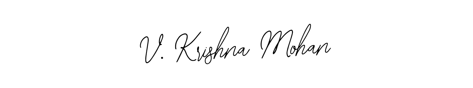 Design your own signature with our free online signature maker. With this signature software, you can create a handwritten (Bearetta-2O07w) signature for name V. Krishna Mohan. V. Krishna Mohan signature style 12 images and pictures png