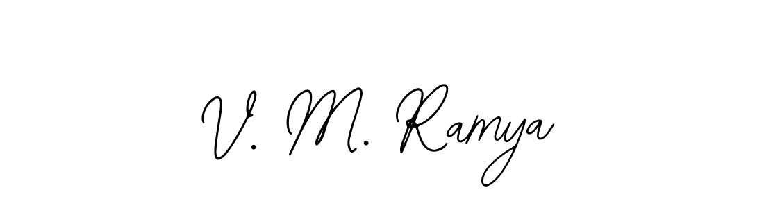 Similarly Bearetta-2O07w is the best handwritten signature design. Signature creator online .You can use it as an online autograph creator for name V. M. Ramya. V. M. Ramya signature style 12 images and pictures png