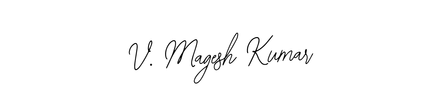 Design your own signature with our free online signature maker. With this signature software, you can create a handwritten (Bearetta-2O07w) signature for name V. Magesh Kumar. V. Magesh Kumar signature style 12 images and pictures png