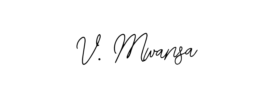 Bearetta-2O07w is a professional signature style that is perfect for those who want to add a touch of class to their signature. It is also a great choice for those who want to make their signature more unique. Get V. Mwansa name to fancy signature for free. V. Mwansa signature style 12 images and pictures png