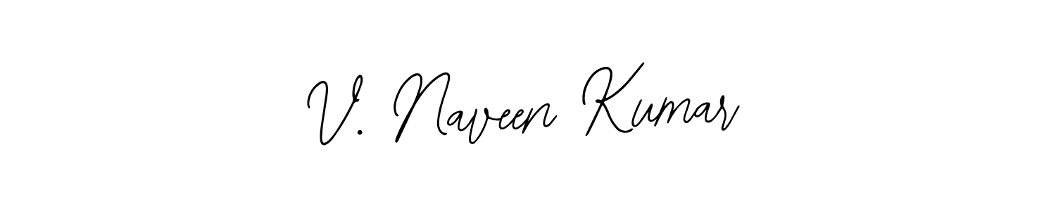 if you are searching for the best signature style for your name V. Naveen Kumar. so please give up your signature search. here we have designed multiple signature styles  using Bearetta-2O07w. V. Naveen Kumar signature style 12 images and pictures png