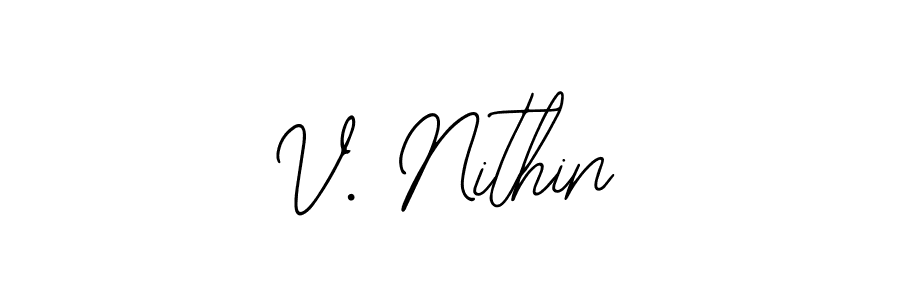 You can use this online signature creator to create a handwritten signature for the name V. Nithin. This is the best online autograph maker. V. Nithin signature style 12 images and pictures png