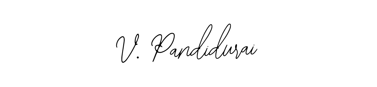 The best way (Bearetta-2O07w) to make a short signature is to pick only two or three words in your name. The name V. Pandidurai include a total of six letters. For converting this name. V. Pandidurai signature style 12 images and pictures png