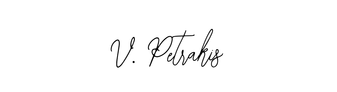 if you are searching for the best signature style for your name V. Petrakis. so please give up your signature search. here we have designed multiple signature styles  using Bearetta-2O07w. V. Petrakis signature style 12 images and pictures png