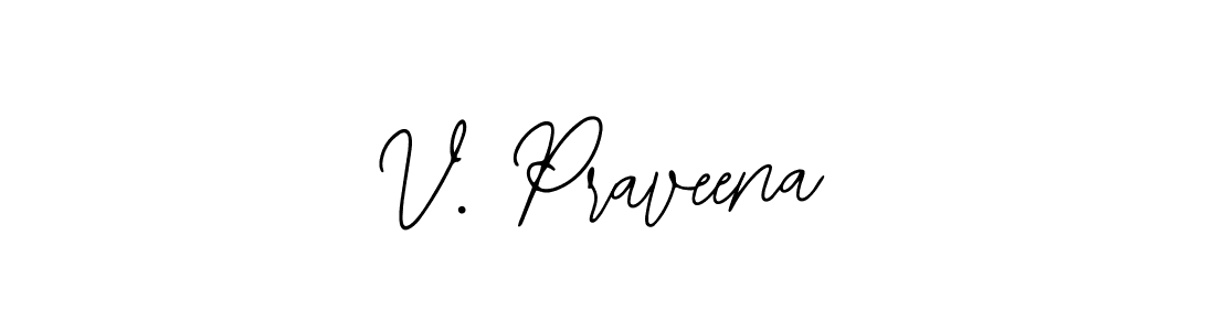 The best way (Bearetta-2O07w) to make a short signature is to pick only two or three words in your name. The name V. Praveena include a total of six letters. For converting this name. V. Praveena signature style 12 images and pictures png