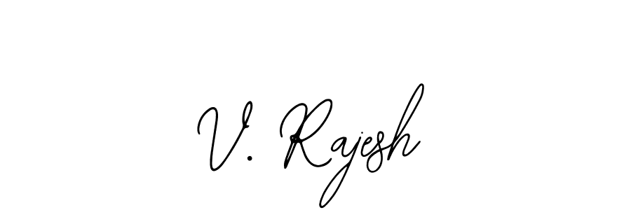 The best way (Bearetta-2O07w) to make a short signature is to pick only two or three words in your name. The name V. Rajesh include a total of six letters. For converting this name. V. Rajesh signature style 12 images and pictures png