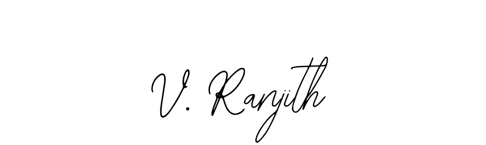 Also You can easily find your signature by using the search form. We will create V. Ranjith name handwritten signature images for you free of cost using Bearetta-2O07w sign style. V. Ranjith signature style 12 images and pictures png