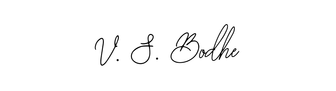 The best way (Bearetta-2O07w) to make a short signature is to pick only two or three words in your name. The name V. S. Bodhe include a total of six letters. For converting this name. V. S. Bodhe signature style 12 images and pictures png
