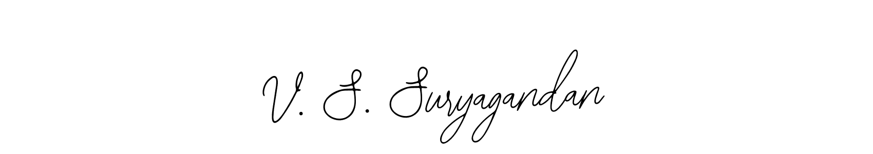 This is the best signature style for the V. S. Suryagandan name. Also you like these signature font (Bearetta-2O07w). Mix name signature. V. S. Suryagandan signature style 12 images and pictures png