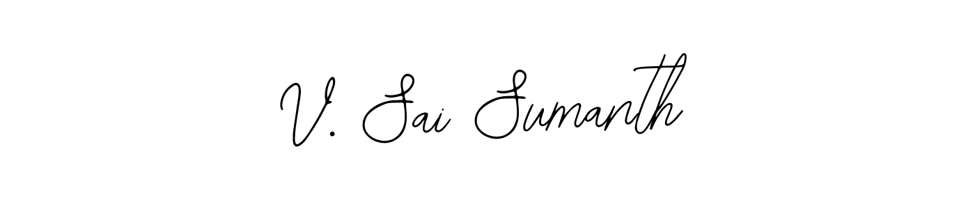 Design your own signature with our free online signature maker. With this signature software, you can create a handwritten (Bearetta-2O07w) signature for name V. Sai Sumanth. V. Sai Sumanth signature style 12 images and pictures png