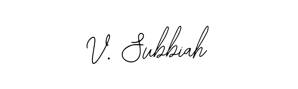 Design your own signature with our free online signature maker. With this signature software, you can create a handwritten (Bearetta-2O07w) signature for name V. Subbiah. V. Subbiah signature style 12 images and pictures png