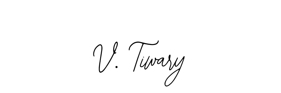 You should practise on your own different ways (Bearetta-2O07w) to write your name (V. Tiwary) in signature. don't let someone else do it for you. V. Tiwary signature style 12 images and pictures png