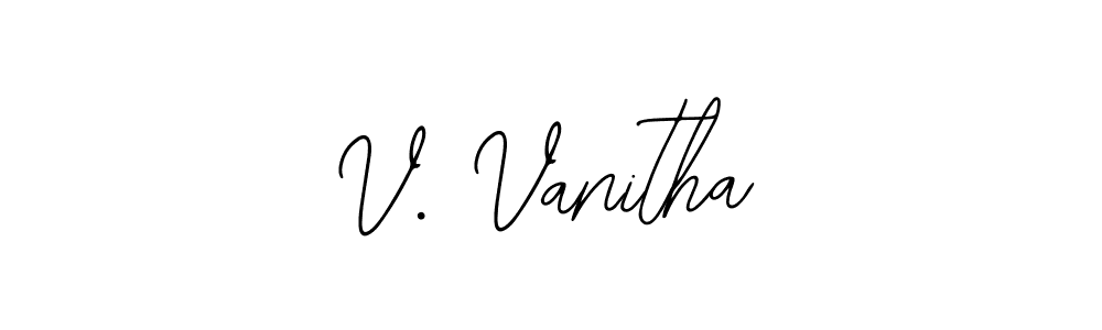 How to make V. Vanitha signature? Bearetta-2O07w is a professional autograph style. Create handwritten signature for V. Vanitha name. V. Vanitha signature style 12 images and pictures png