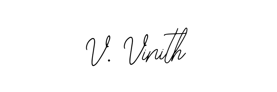 Use a signature maker to create a handwritten signature online. With this signature software, you can design (Bearetta-2O07w) your own signature for name V. Vinith. V. Vinith signature style 12 images and pictures png