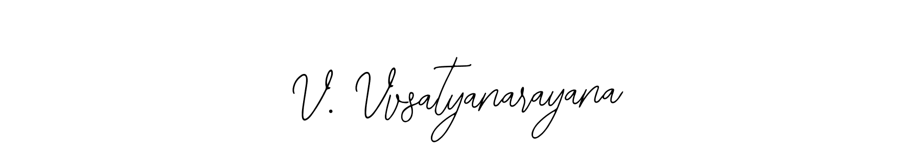 Make a beautiful signature design for name V. Vvsatyanarayana. With this signature (Bearetta-2O07w) style, you can create a handwritten signature for free. V. Vvsatyanarayana signature style 12 images and pictures png