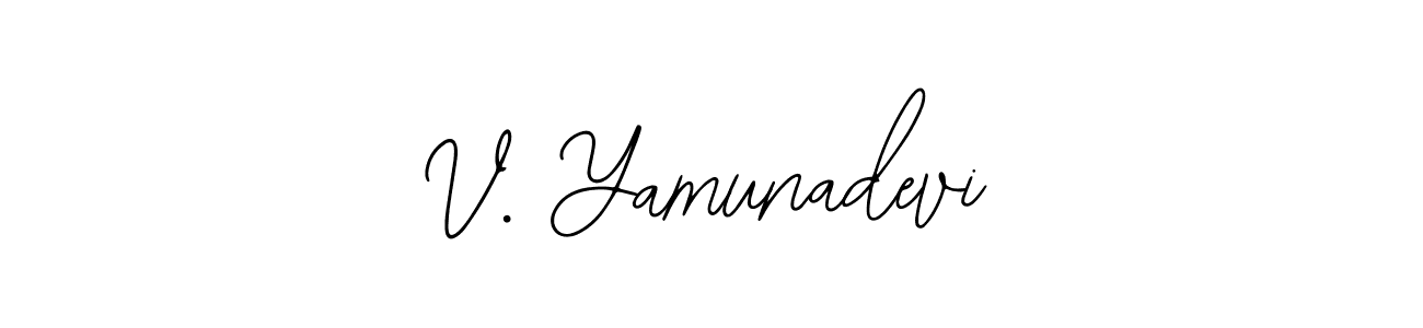 Design your own signature with our free online signature maker. With this signature software, you can create a handwritten (Bearetta-2O07w) signature for name V. Yamunadevi. V. Yamunadevi signature style 12 images and pictures png