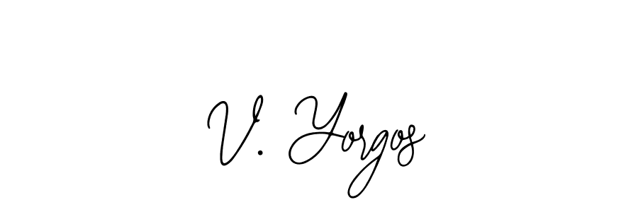 Use a signature maker to create a handwritten signature online. With this signature software, you can design (Bearetta-2O07w) your own signature for name V. Yorgos. V. Yorgos signature style 12 images and pictures png