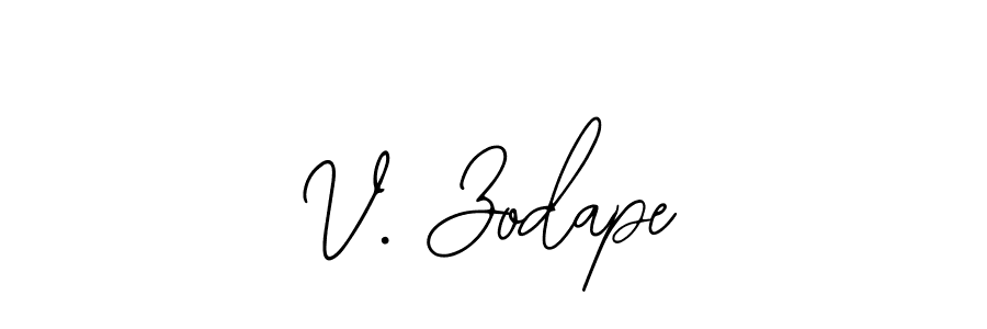 How to make V. Zodape signature? Bearetta-2O07w is a professional autograph style. Create handwritten signature for V. Zodape name. V. Zodape signature style 12 images and pictures png