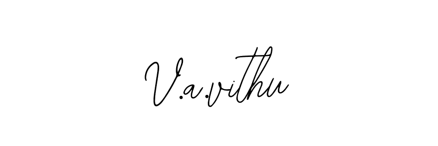 You should practise on your own different ways (Bearetta-2O07w) to write your name (V.a.vithu) in signature. don't let someone else do it for you. V.a.vithu signature style 12 images and pictures png