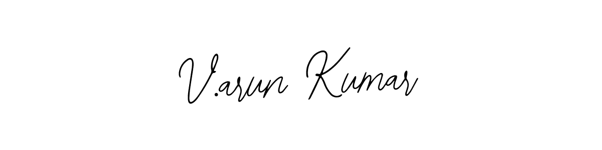 Similarly Bearetta-2O07w is the best handwritten signature design. Signature creator online .You can use it as an online autograph creator for name V.arun Kumar. V.arun Kumar signature style 12 images and pictures png