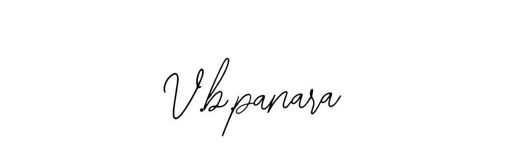 Make a beautiful signature design for name V.b.panara. With this signature (Bearetta-2O07w) style, you can create a handwritten signature for free. V.b.panara signature style 12 images and pictures png