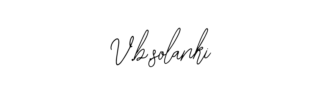 The best way (Bearetta-2O07w) to make a short signature is to pick only two or three words in your name. The name V.b.solanki include a total of six letters. For converting this name. V.b.solanki signature style 12 images and pictures png