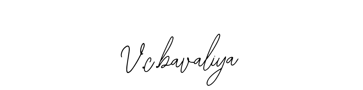 Make a beautiful signature design for name V.c.bavaliya. With this signature (Bearetta-2O07w) style, you can create a handwritten signature for free. V.c.bavaliya signature style 12 images and pictures png