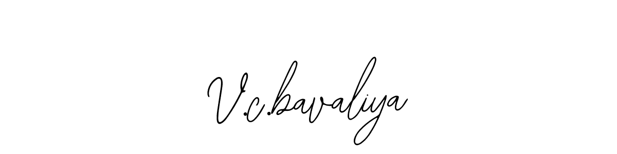 Make a beautiful signature design for name V.c.bavaliya. With this signature (Bearetta-2O07w) style, you can create a handwritten signature for free. V.c.bavaliya signature style 12 images and pictures png